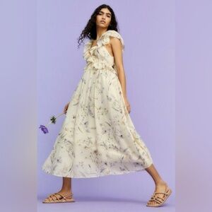 H&M Lyocell-blend Ruffled Dress